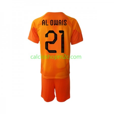 Arabia Saudita Mohammed Al-Owais 21 Portiere Bambino Maglia Trasferta World Cup 2022 Manica Corta (+ Pantaloncini)